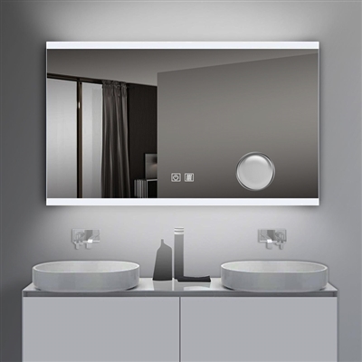 Brushed Nickel Round Mirror